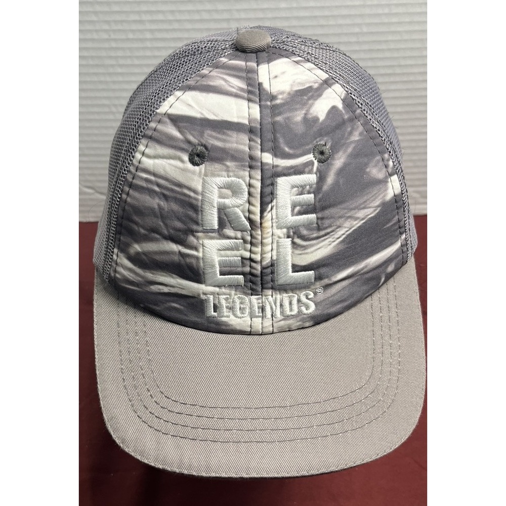 reel legends Forest Gray & Gray  Mesh Men's spanback hats One Size Fits All